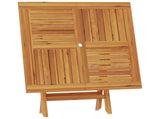 Folding Garden Table Natural 90 x 90 x 75 cm Solid Teak Wood 42042411