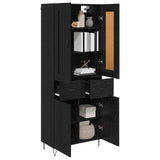 Highboard Black Oak 69.5 x 34 x 180 cm Engineered Wood 3416171