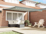 Awning Frame Green and White 350 x 250 cm 3330481