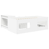 Kids'High Bed Frame with Desk White 90 x 190 cm 3423470