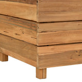 Raised Bed 100x40x55 cm Recycled Teak Wood and Steel 47425