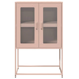 ZNTS Highboard Pink 68x39x107 cm Steel 853375