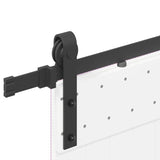 Sliding Door Hardware Kit 183 cm Steel Black 4009736
