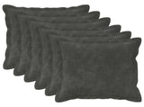 Cushion with Pillow HOUTEN 6 pcs Anthracite Microfiber Fleece 931960