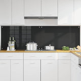 Kitchen Backsplash 2 pcs Black 100 x 60 cm Tempered Glass 3415553