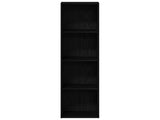 Bookcase Black Oak 36x30x143 cm Engineered Wood 862396