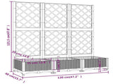 Garden Planter White 120 x 40 x 121.5 cm 153283