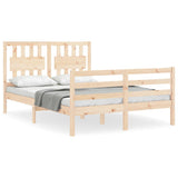 Bed Frame without Mattress Double Solid Wood 3194286