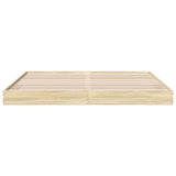 Bed Frame without Mattress Sonoma Oak 180x200 cm Engineered Wood 842002