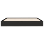 ZNTS Bed Frame without Mattress Black 120x200 cm Engineered Wood 842029