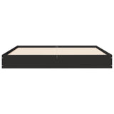 ZNTS Bed Frame without Mattress Black 120x200 cm Engineered Wood 842029