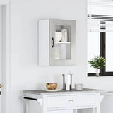 Kitchen Wall Cabinet with Glass Door Kalmar Concrete Grey Engineered Wood 853531