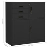 Office Cabinet with Planter Box Anthracite 90x40x125 cm Steel 3095269