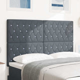 Headboard with Headboard Dark Grey 144 cm Faux Leather 3337759
