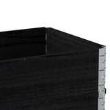 Pallet Collars 2 pcs Black 100x50 cm Solid Wood Pine 4010283