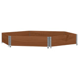 Raised Bed Hexagon Brown 160x160 cm Solid Wood Pine 4010320