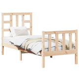 Bed Frame without Mattress Small Single Solid Wood Pine 3191931