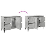 Sink Cabinet Concrete Grey 80x33x60 cm Engineered Wood 857128