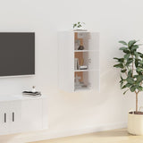 Wall Mounted TV Cabinet High Gloss White 40x34,5x80 cm 816674