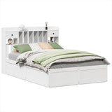 Bed Frame without Mattress White 160x200 cm Solid Wood Pine 3323489