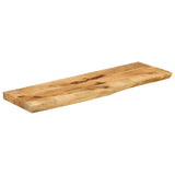 Table Top 110x40x2.5 cm Live Edge Solid Wood Rough Mango 370349