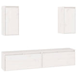 TV Cabinets 4 pcs White Solid Wood Pine 3100170