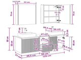 Bathroom Cabinet Set 5 pcs Old Wood Engineered Wood 3406413