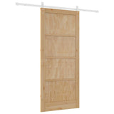 Sliding Door ORKDAL Brown 93 x 211 cm Solid Pine Wood 3333768