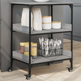 Kitchen Trolley Grey Sonoma 60x41x80.5 cm Engineered Wood 842404