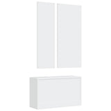 3-in-1 Shoe Cabinet Set White Engineered Wood 342570