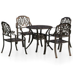 ZNTS 5 Piece Bistro Set Cast Aluminium Bronze 3070601