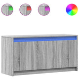 TV Cabinet with LED Grey Sonoma 100x34x50 cm Engineered Wood 852213