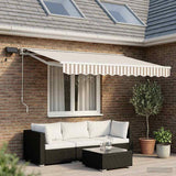 Manual Awning Frame with LEDs Light Grey and White 3.5 x 2 m 3425724