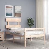 Senior Bed Natural Pine Solid pine wood Single Senior Bed 3195316