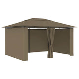 Garden Marquee with Curtains 4x3 m Taupe 180 g/m 312232
