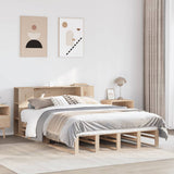 Bookcase Bed without Mattress 150x200 cm King Size Solid Wood 3323878
