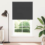 ZNTS Roller Blind Blackout Black 125x210 cm Fabric Width 121.6 cm Polyester 4010925