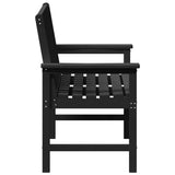 Garden Bench with Cushion Black 120 x 59 x 88cm HDPE 42006602
