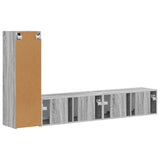 TV Cabinet Set Wall-mounted 3 pcs Grey Sonoma Engineered Wood 3408994