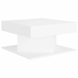 808368 Coffee Table White 57x57x30 cm Engineered Wood