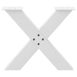 Coffee Table Legs X-Shaped 2 pcs White 60x cm Steel 4012961