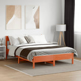 Bed Frame without Mattress Wax Brown 160x200 cm Solid Wood Pine 3216208
