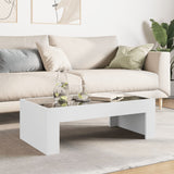 ZNTS Coffee Table with Infinity LED White 90x50x30 cm 847616