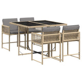 Garden Dining Set Mix beige, black, light grey 3211440