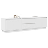 TV Cabinet with LED Lights White 193.5x41x50 cm 3328435