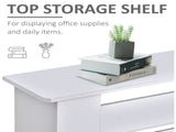 MDF Extendable Radiator Cover Cabinet Shelving Home Office Slatted Design White 139-208.5L x 20.5W x T3398P343152