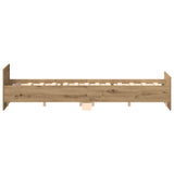 Bed Frame Artisan Oak Engineered Wood, Plywood Double Tough 3328733