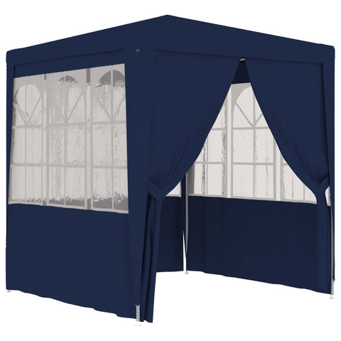 ZNTS Professional Party Tent with Side Walls 2x2 m Blue 90 g/m² 48517