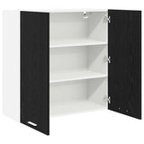 Hanging Cabinet Black Oak 80 x 31 x 80 cm Engineered Wood 884283