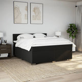 Box Spring Bed with Mattress Black 180x200 cm Fabric 3285969